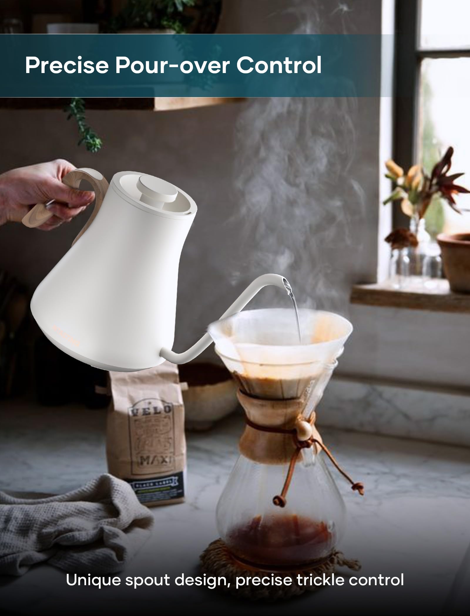INTASTING pantalla digital que muestra temperatura para control exacto.