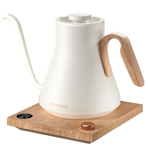 INTASTING hervidor crema con pico cuello de ganso para vertido preciso.