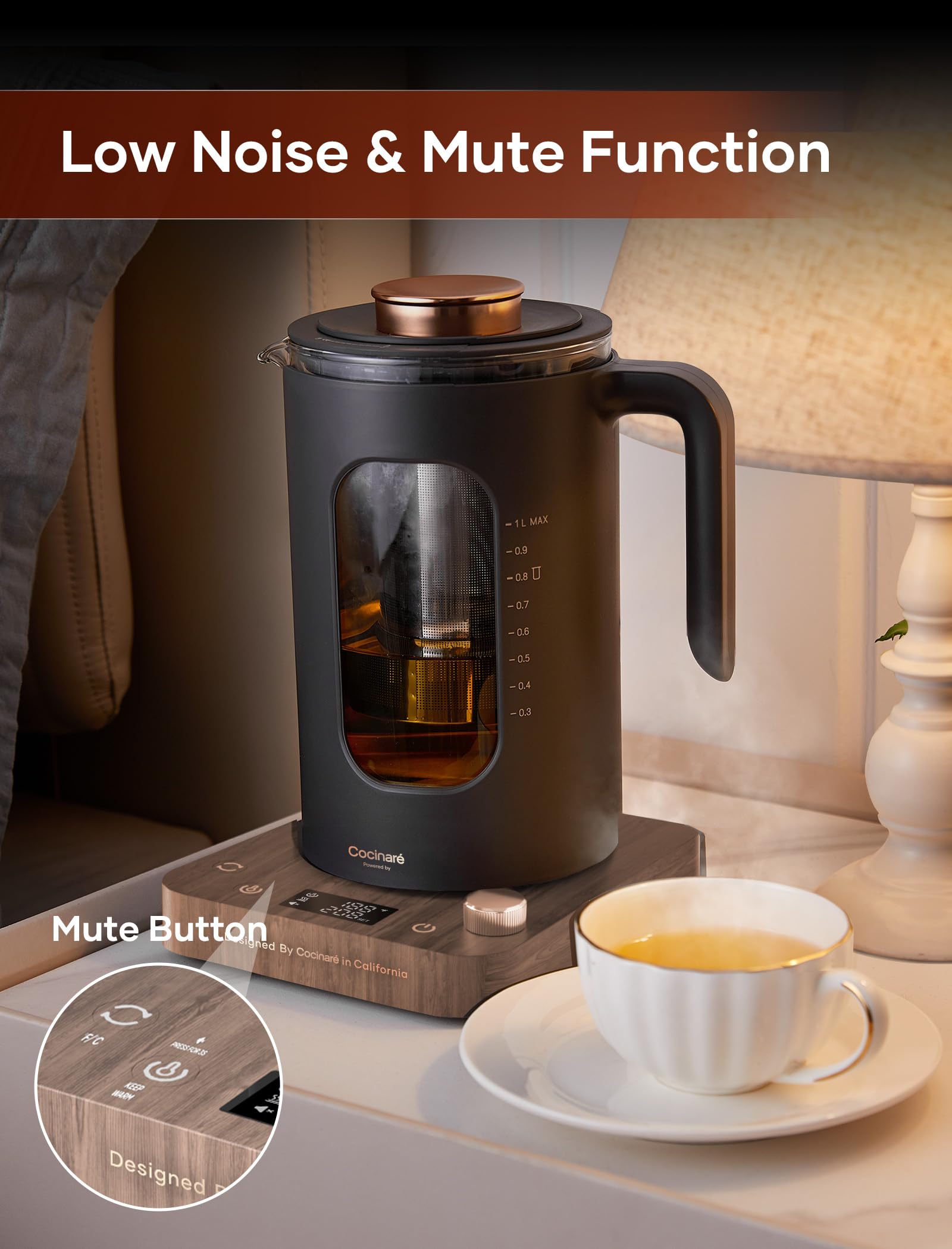 intasting hervidor ideal para té y café, servicio rápido