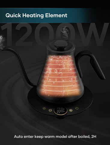 Intasting hervidor eléctrico precisión de temperatura para resultados consistentes.