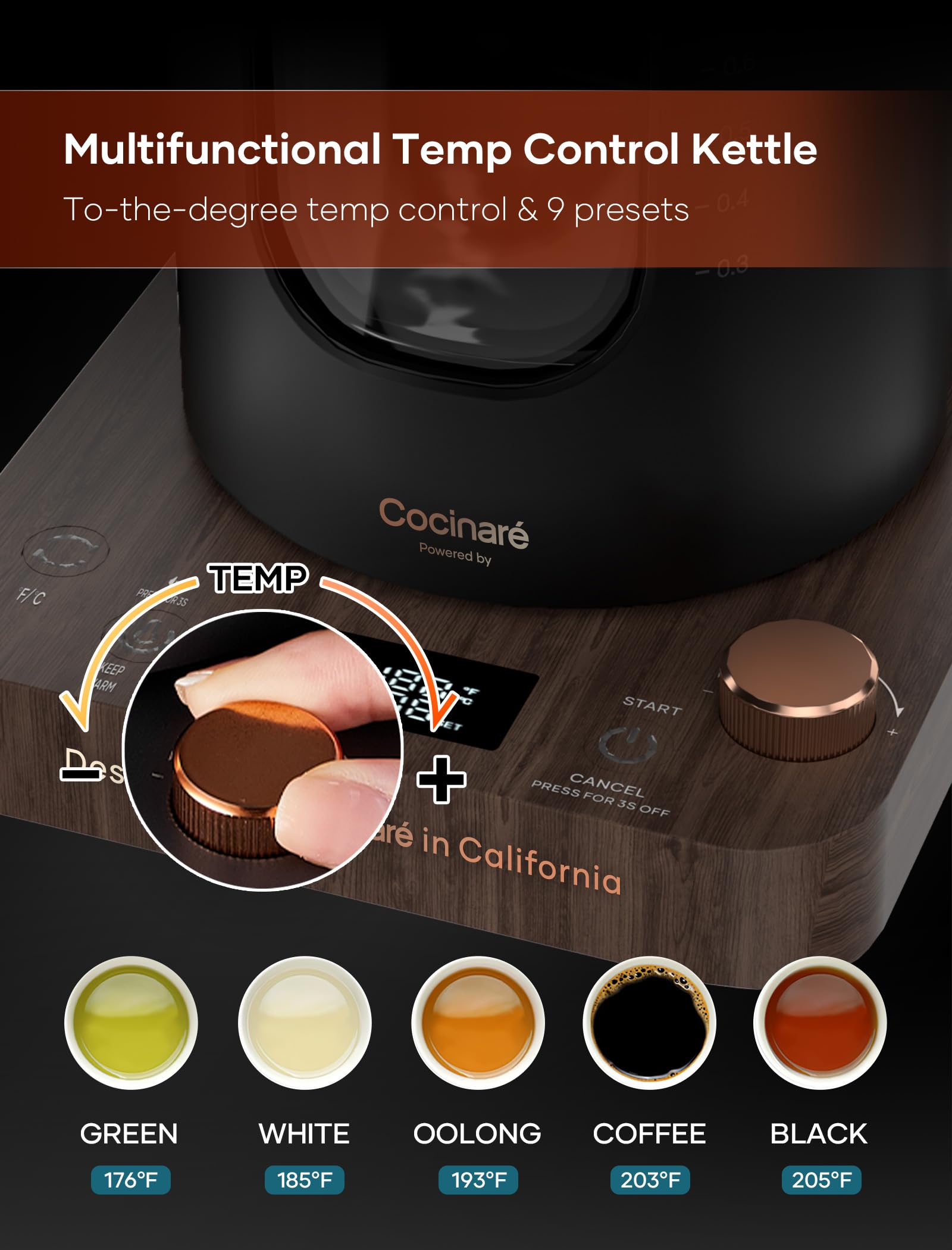 intasting hervidor rápido de 1200W para hervir agua en minutos