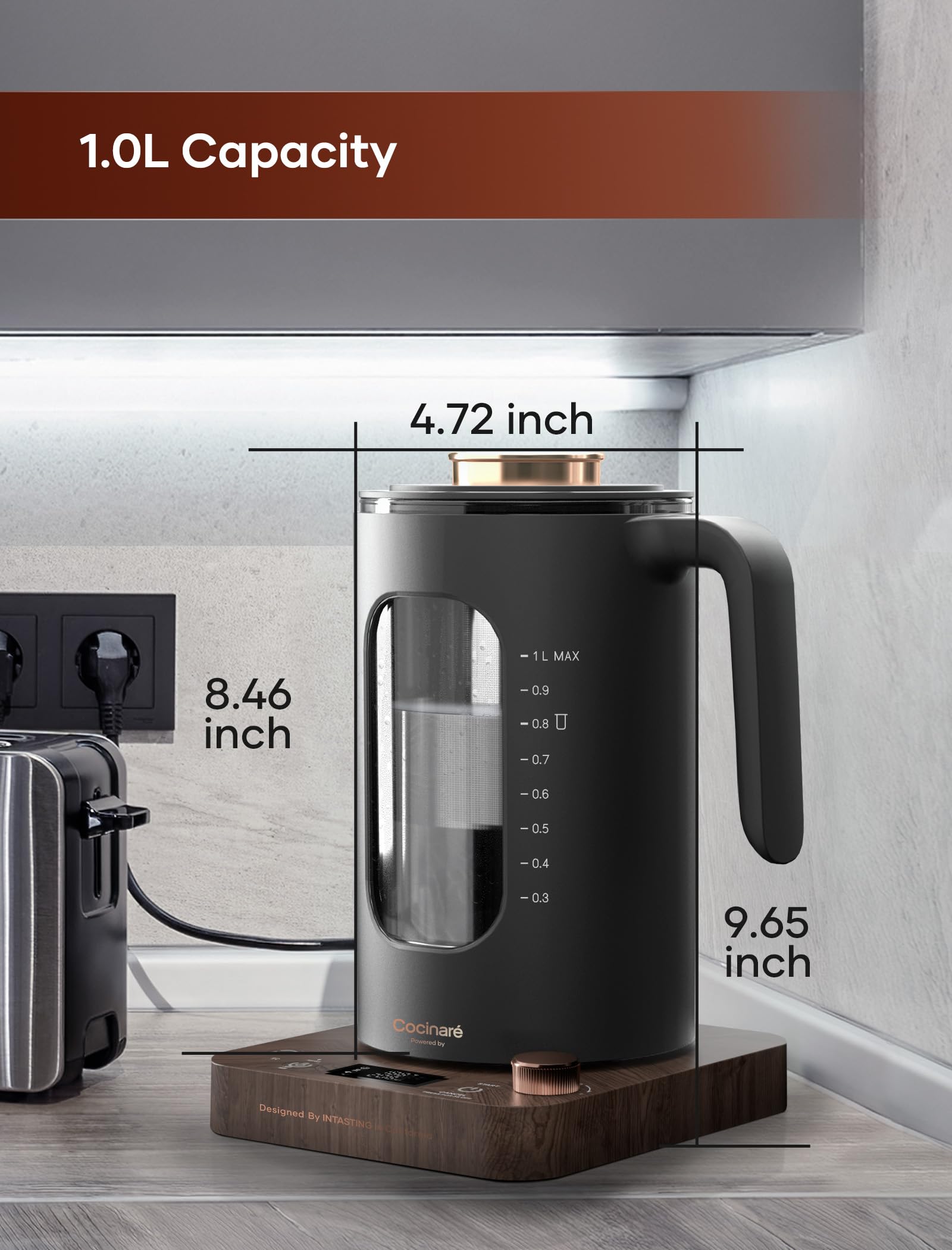 intasting hervidor libre de BPA para una experiencia de agua más limpia