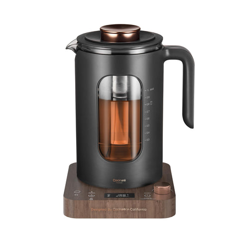 intasting hervidor eléctrico de vidrio con infusor para infusionar tés y hierbas