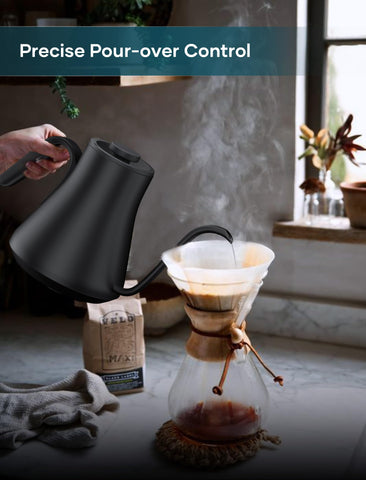 intasting hervidor con flujo suave para vertidos uniformes y aromáticos