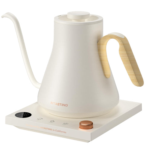 INTASTING tetera eléctrica con cuello de ganso para vertidos precisos.