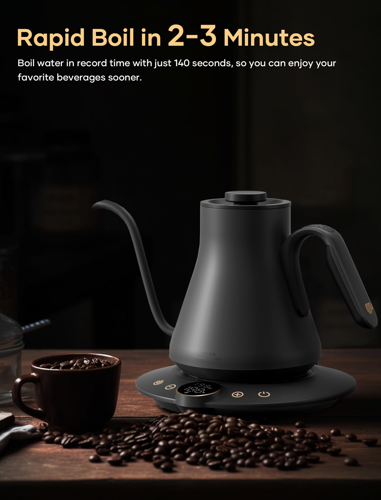 INTASTING diseño compacto con calentamiento rápido de 1500W para uso diario