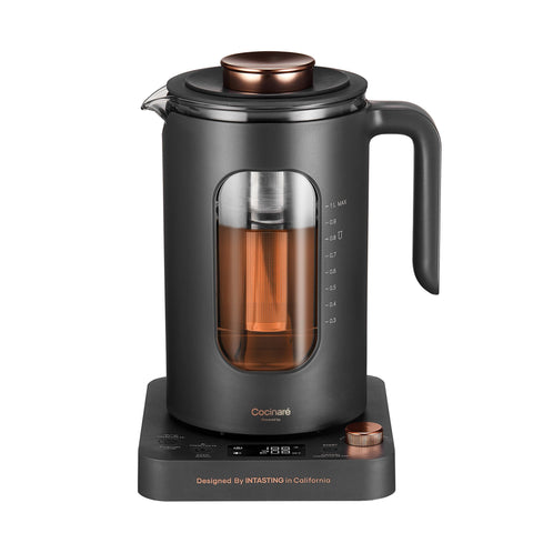 INTASTING tetera eléctrica de vidrio con infusor para té aromático y rápido