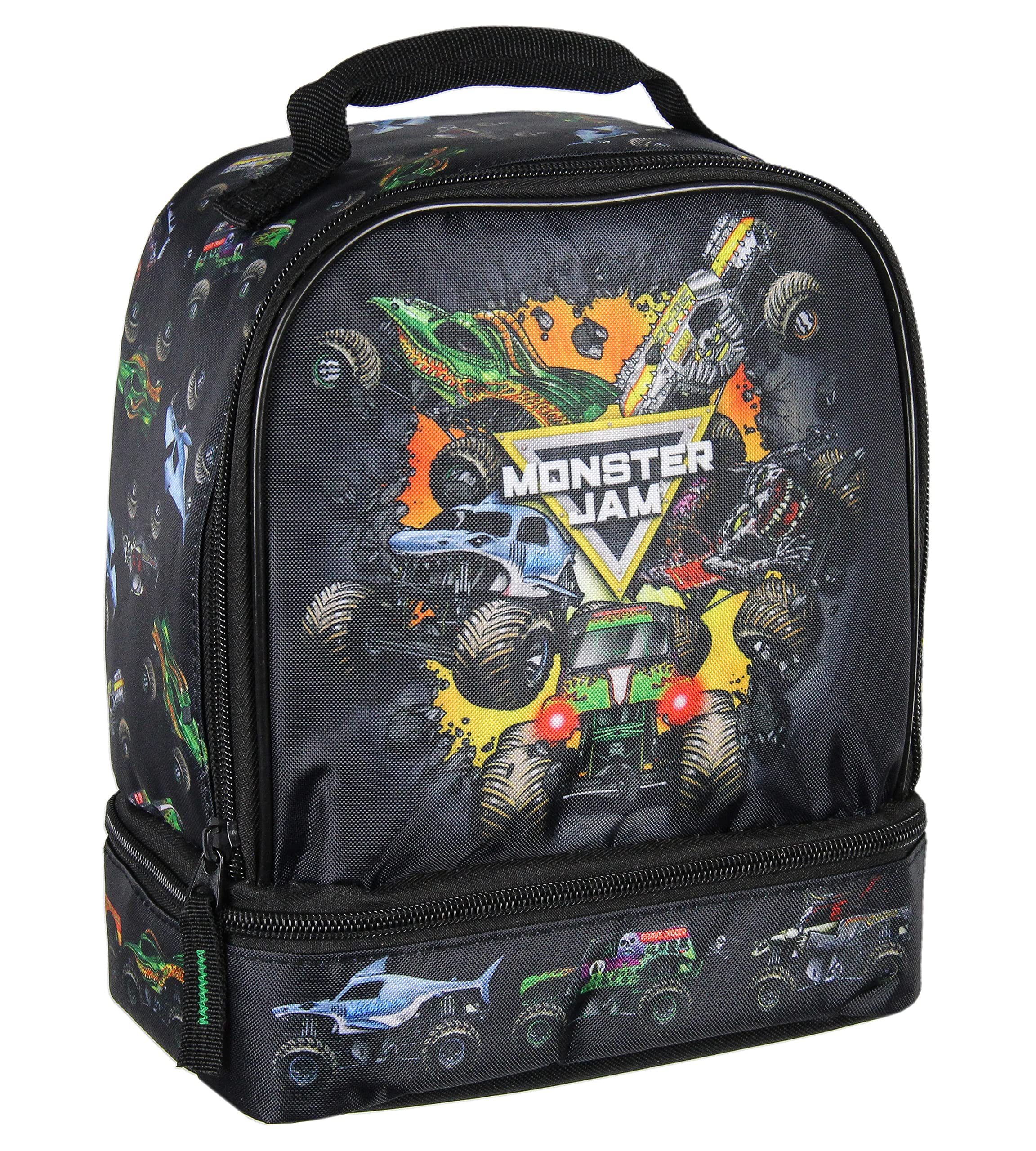 INTIMO Monster Jam Megalodon lonchero con doble compartimento para almuerzos