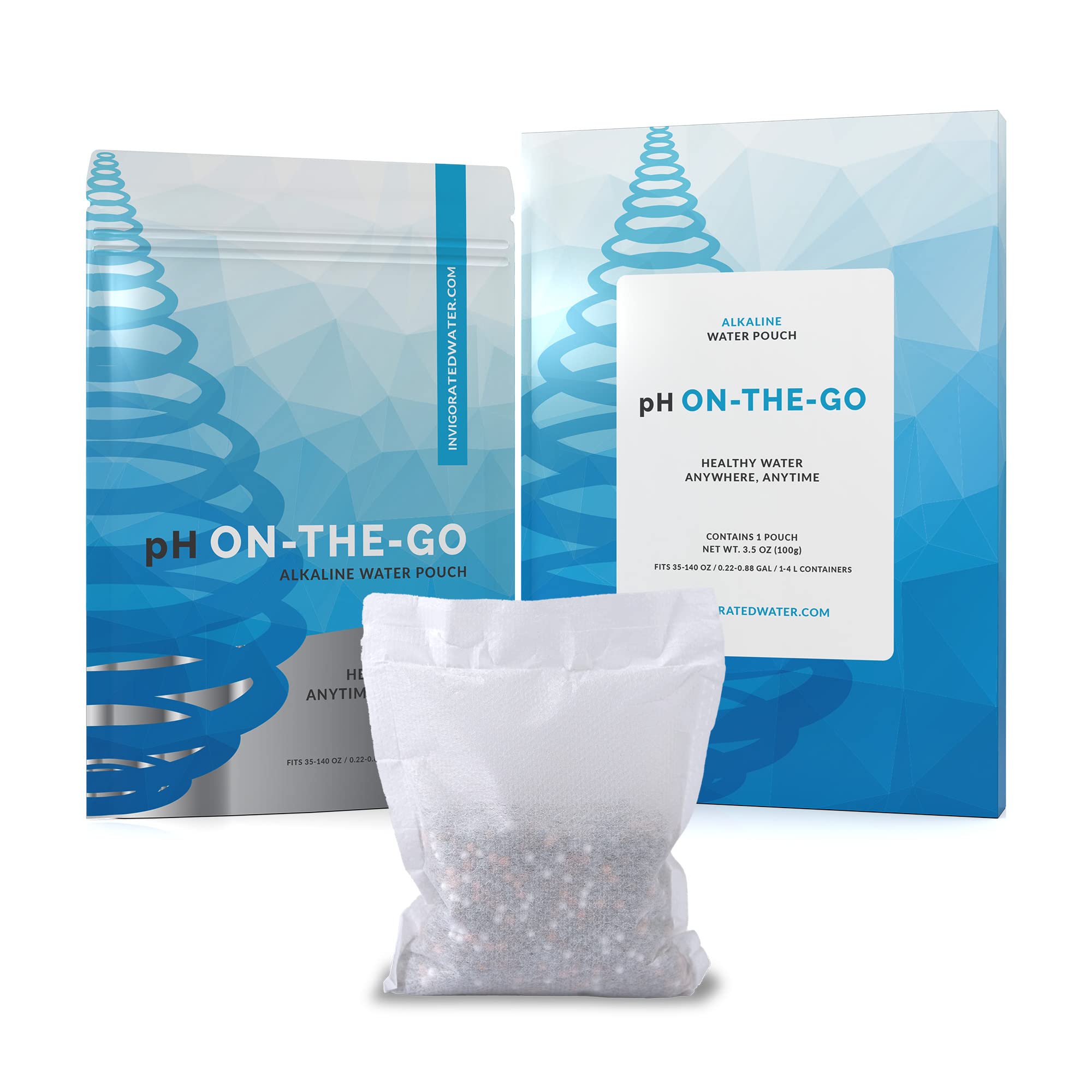 Invigorated Water, bolsa filtrante alcalina portátil enfocada en filtración para agua de botella
