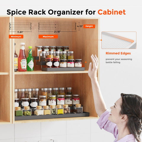 Organizador INVOCOO para encimera ahorra espacio y facilita almacenar condimentos.