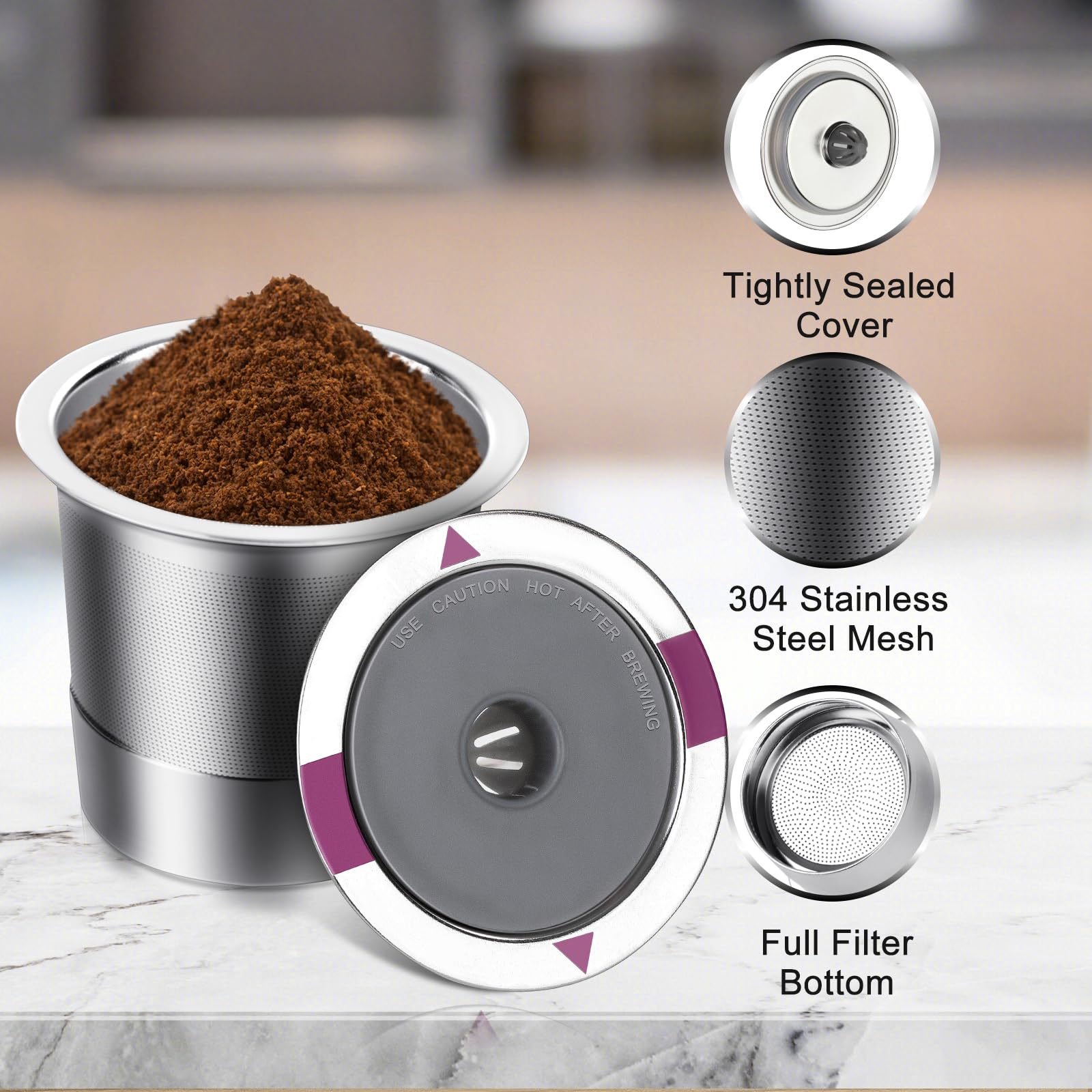 Inwoditeki-k-cups-malla-micro para cafe, evita filtraciones y mantiene el aroma.