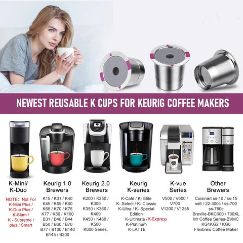 Inwoditeki-k-cups-modelos-compatibles cápsulas reutilizables para múltiples cafeteras.