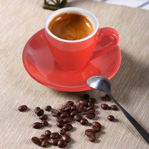 ionEgg paquete de 2 tazas rojas para espresso, ideal para compartir.