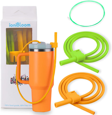 Ionibloom pajita extendible de silicona 35 pulgadas para beber sin manos