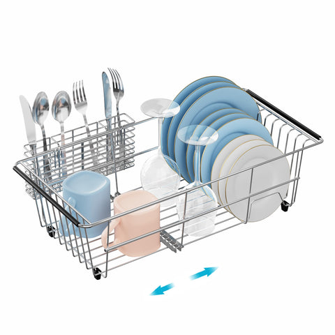 iPEGTOP secadero de platos sobre fregadero, expandible para más espacio en cocina