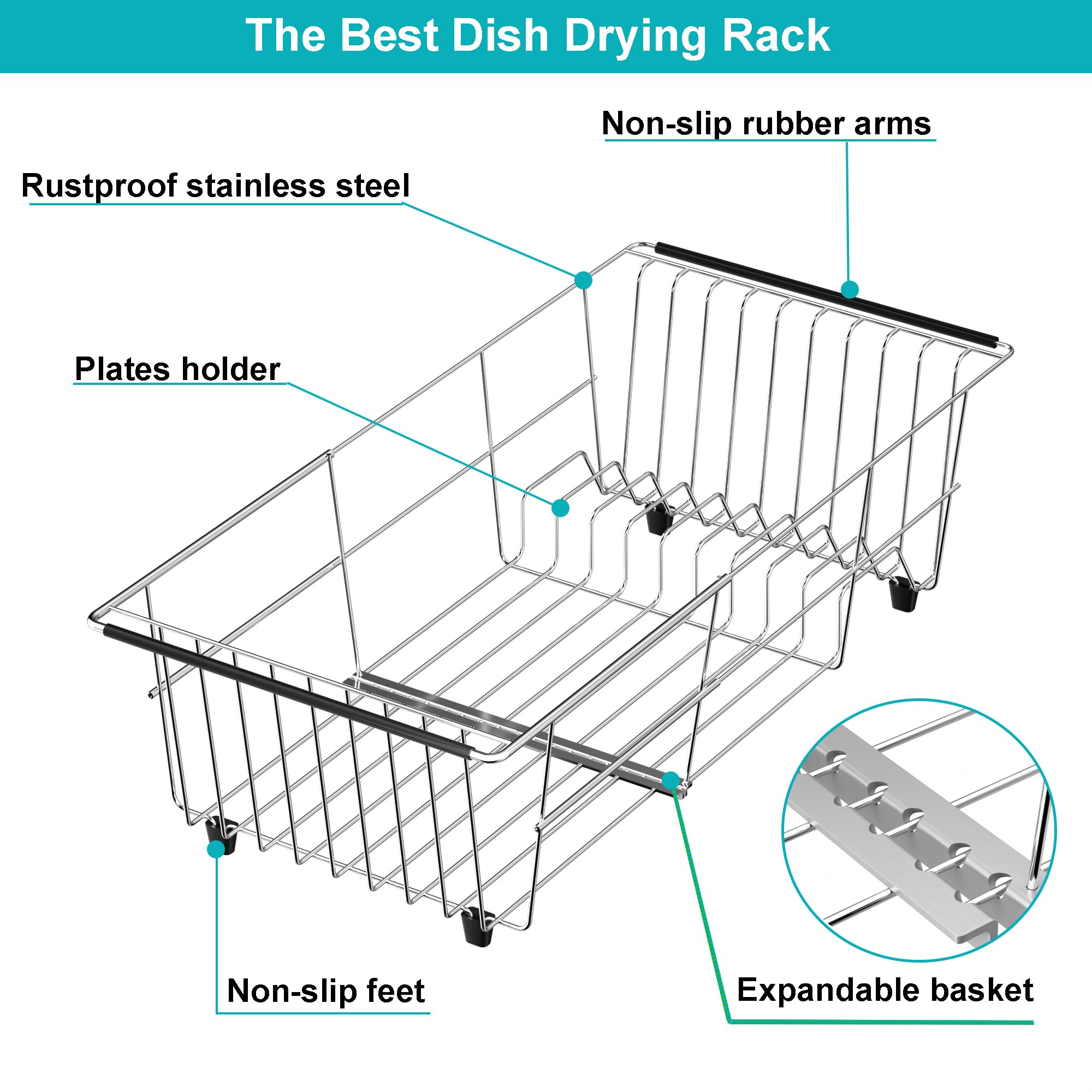 iPEGTOP soporte para utensilios con tres compartimentos para organizar cubiertos