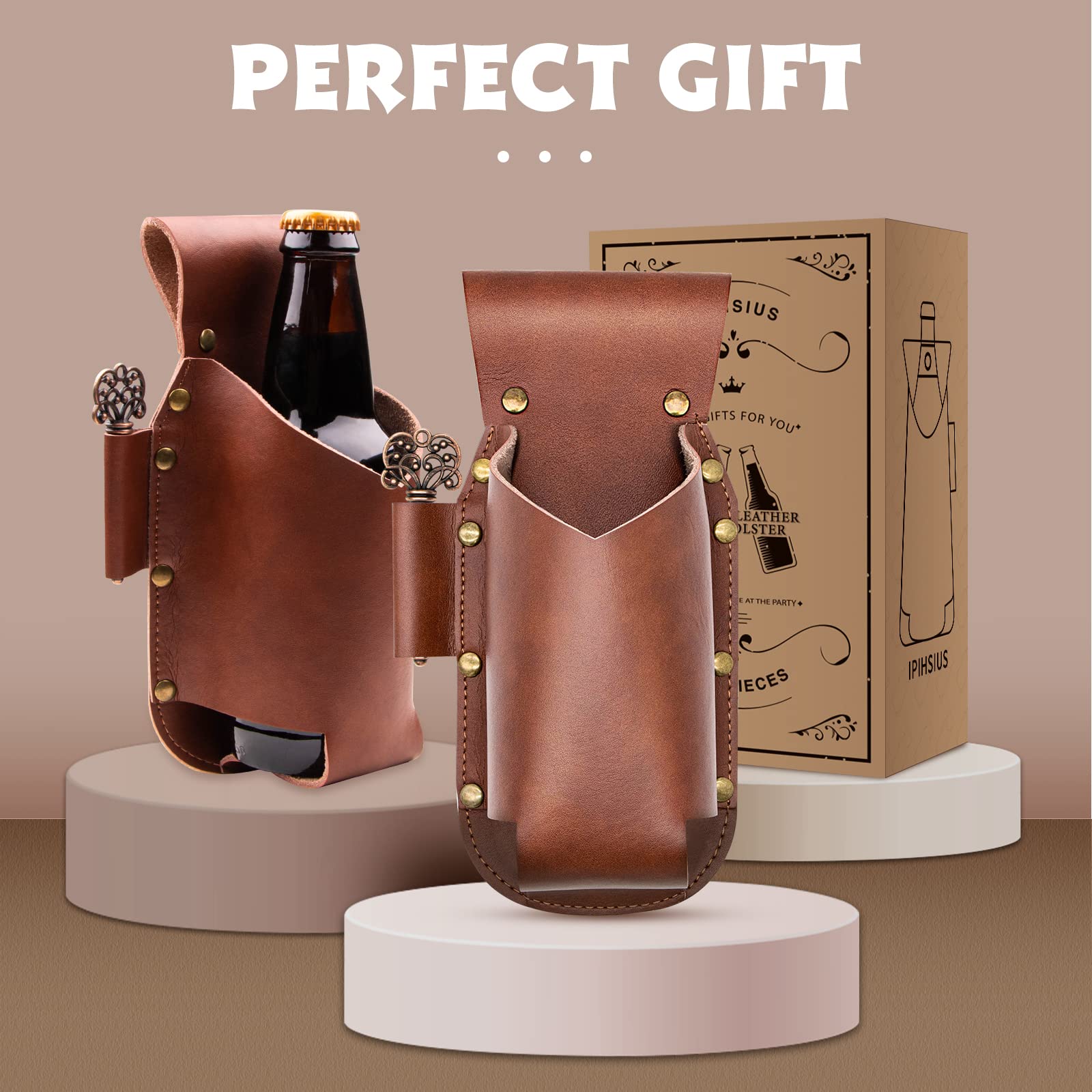 iPihsius porta cervezas con dos pasos para cinturón