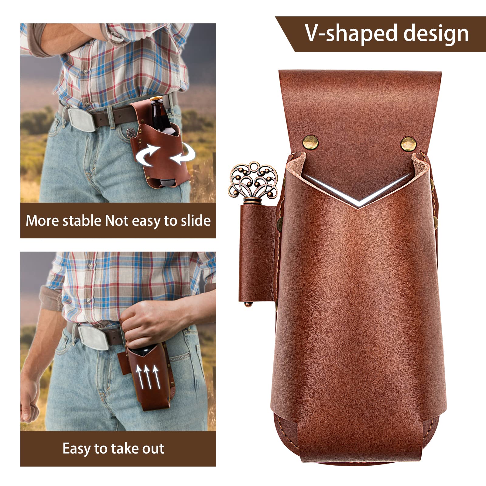 iPihsius regalo portacervezas estilo vaquero para hombres