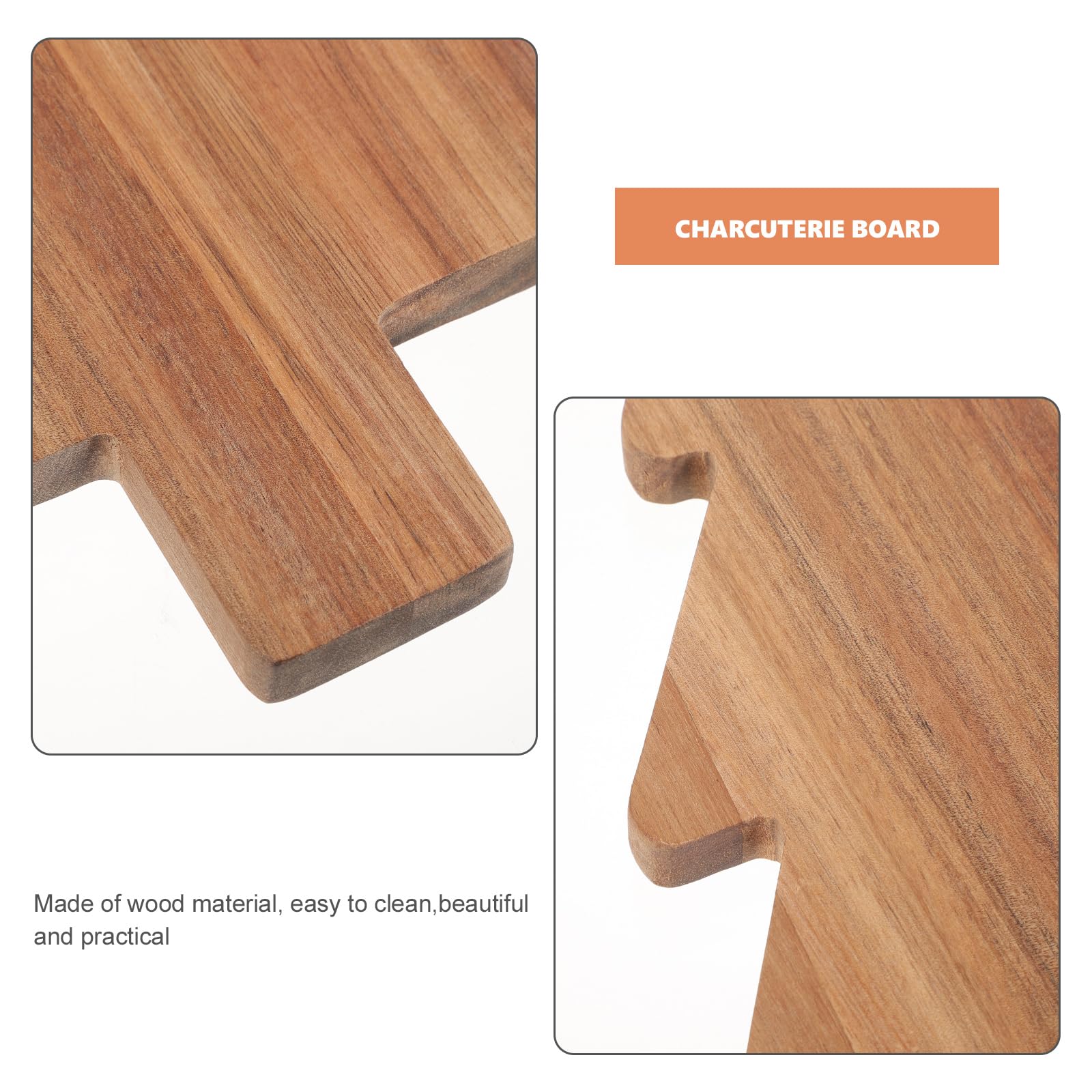 iplusmile Plato navideño de acacia, amplio espacio para ingredientes frescos