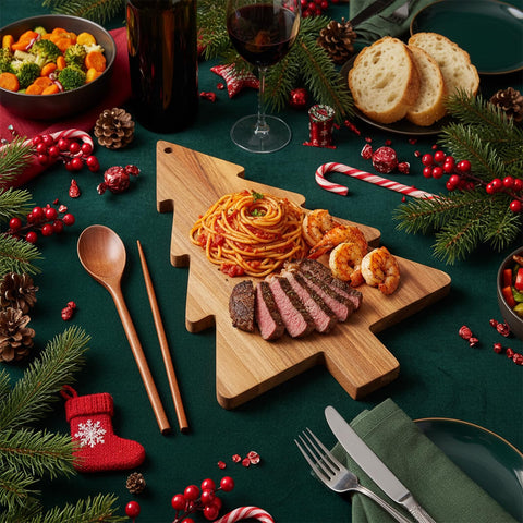 iplusmile Tabla de frutas árbol navideño elegante para la mesa