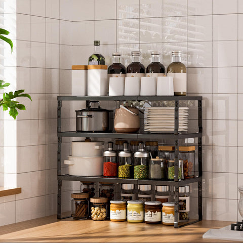 Ipotive estante superficie cocina encimable para acceso rápido