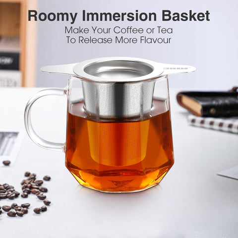 IPOW mano doble infusor para té: se adapta a la mayoría de tazas.