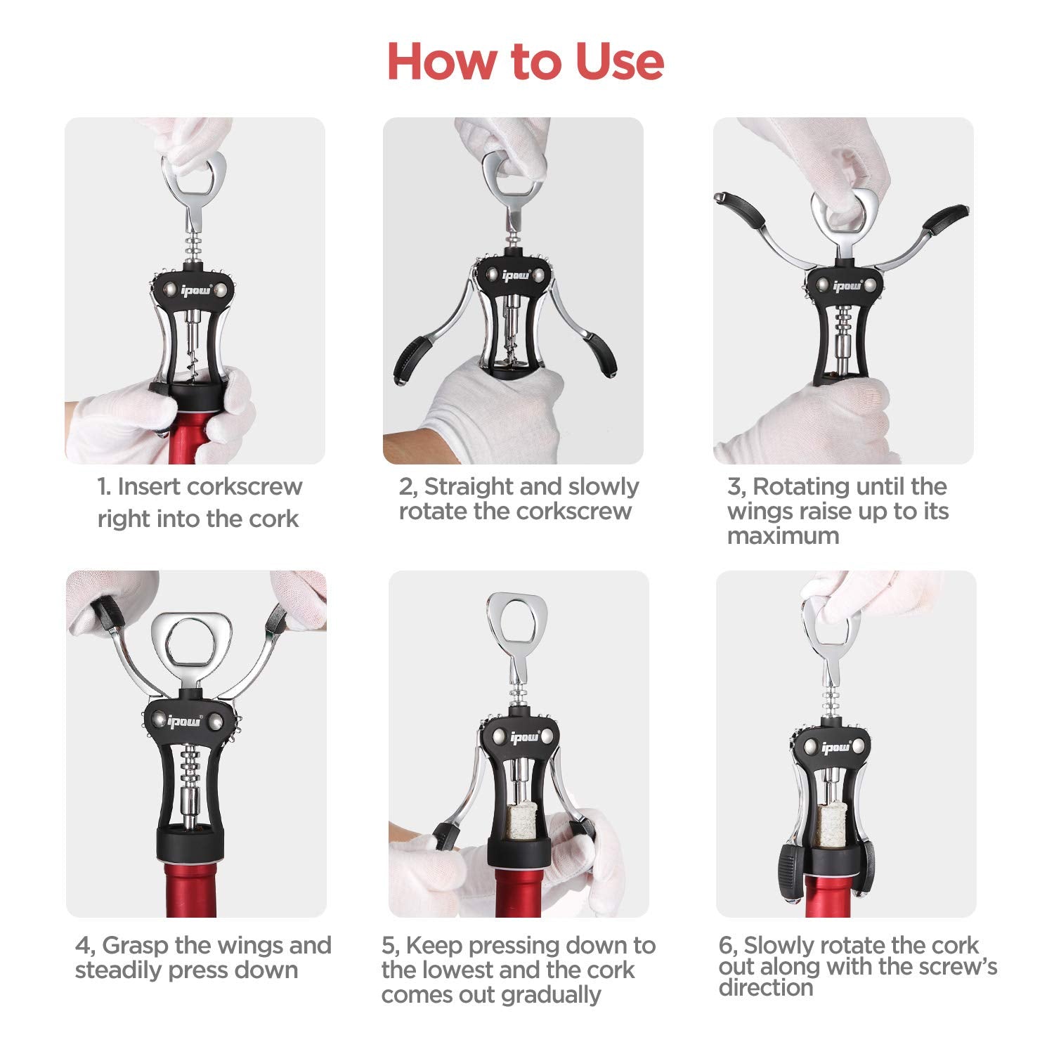 IPOW regalo elegante para la cocina, perfecto para amantes del vino.