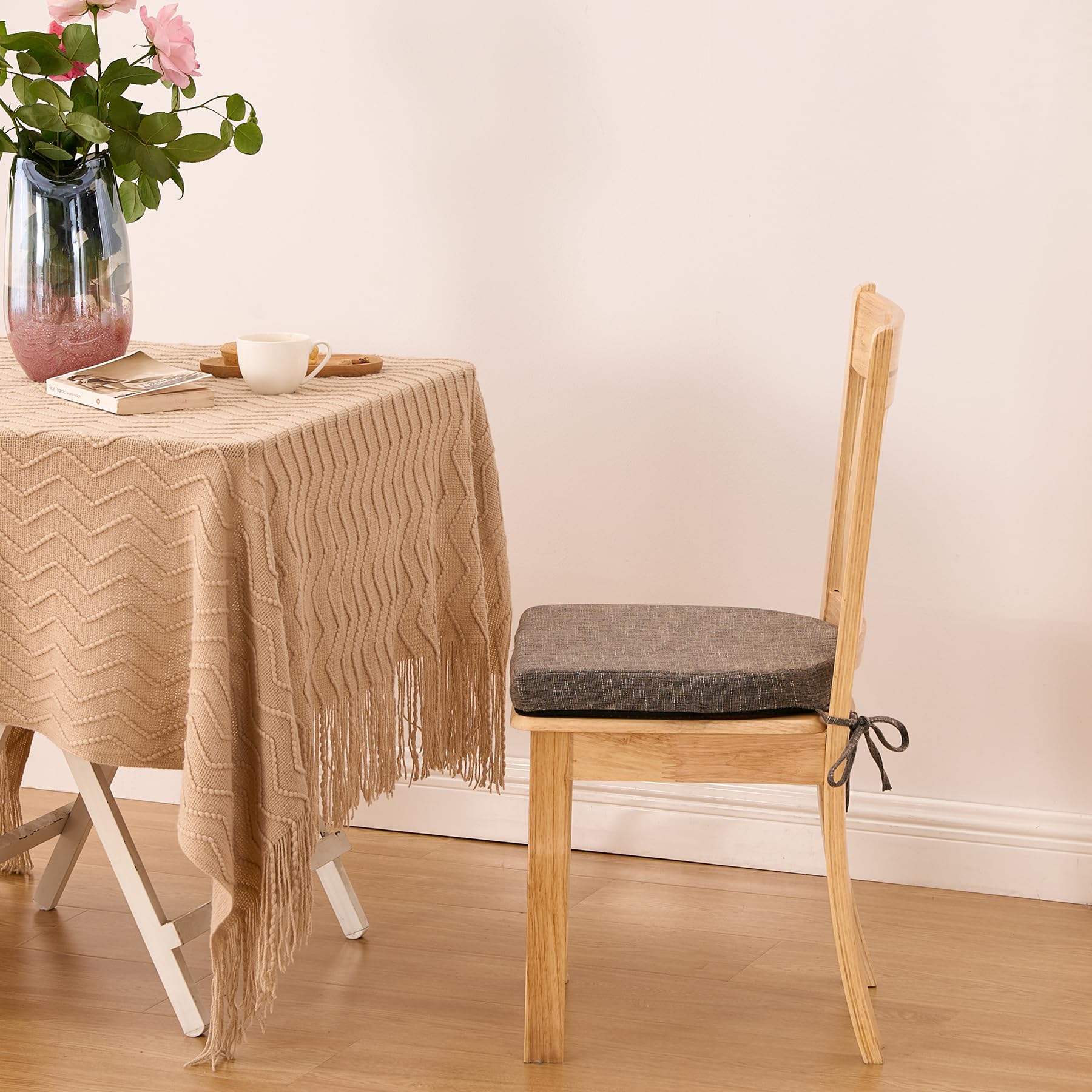 IPYNBAP juego de cuatro cojines marrón ideal para comedor