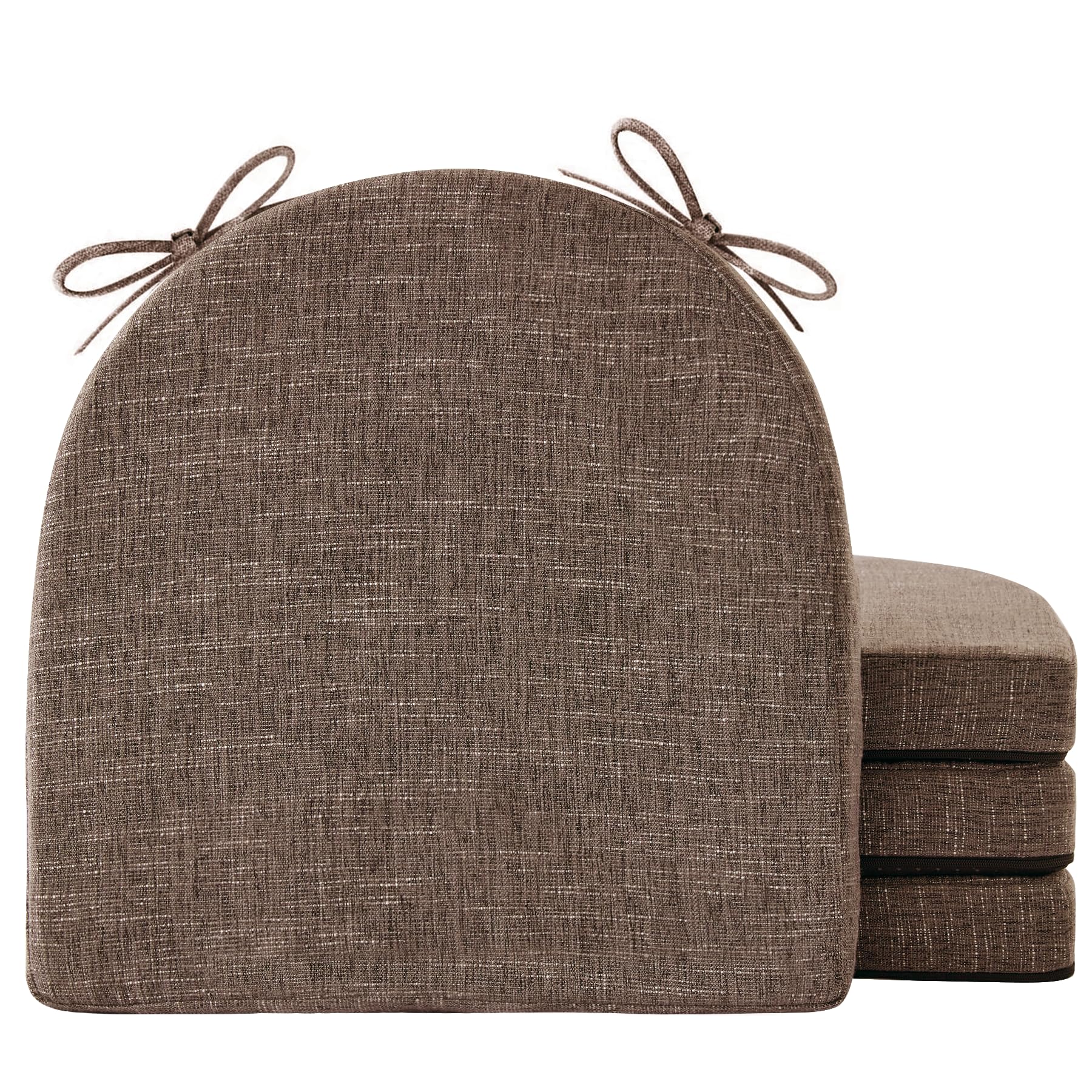 Almohadillas IPYNBAP para sillas de comedor con tiras y cubierta removible, confort diario