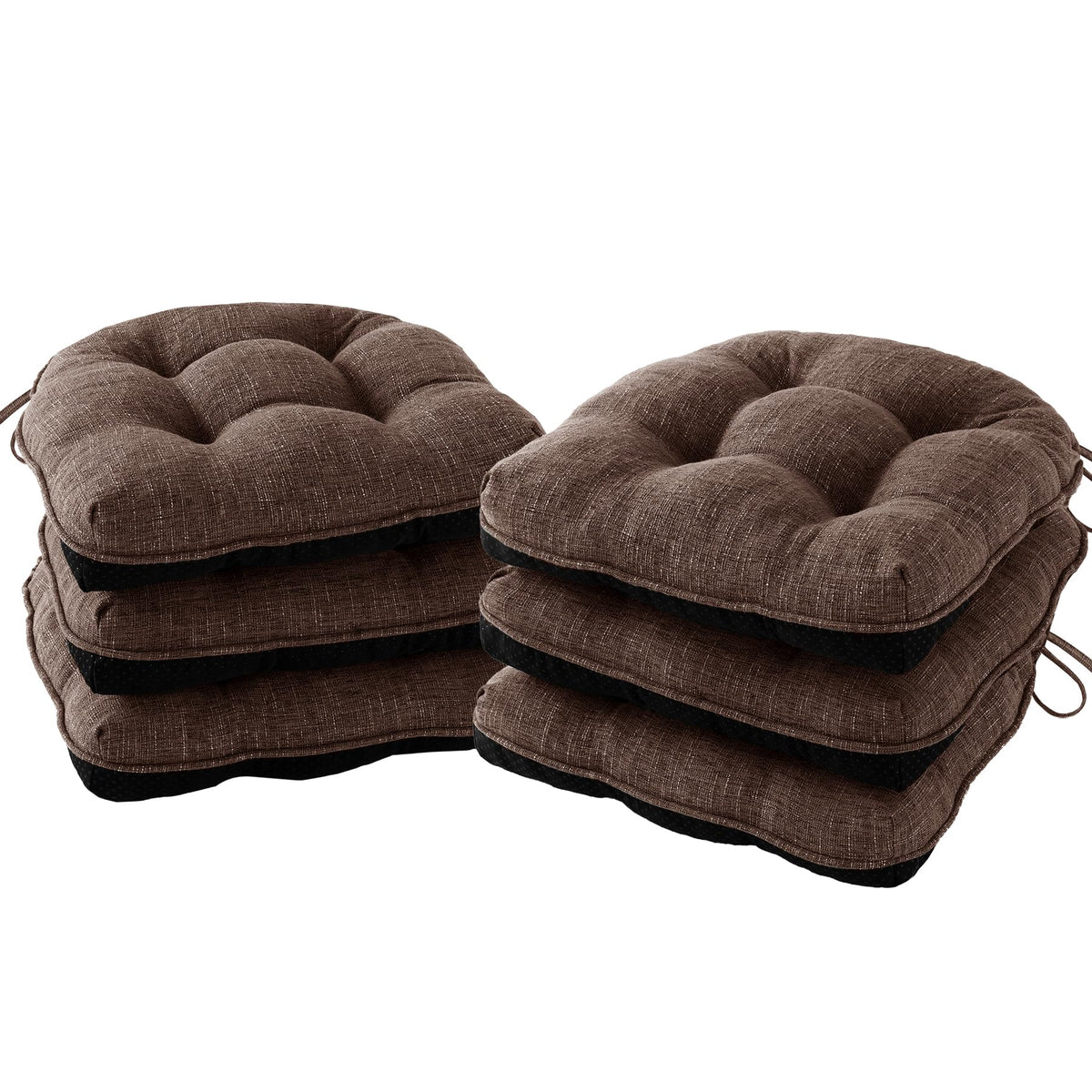 IPYNBAP cojín silla comedor pack6: ajuste seguro y comodidad en cada comida