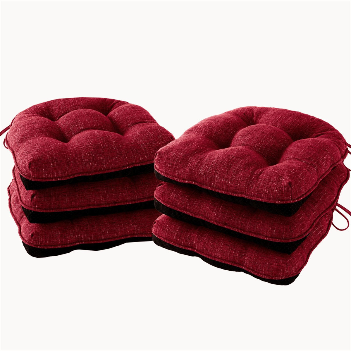 IPYNBAP cojines para sillas rojas con espuma de memoria brindando comodidad suave para largas comidas