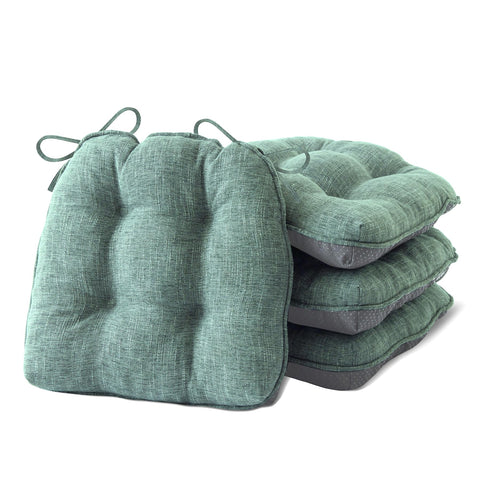 IPYNBAP almohadillas para silla de comedor verde salvia, conjunto de 4 para mayor comodidad.