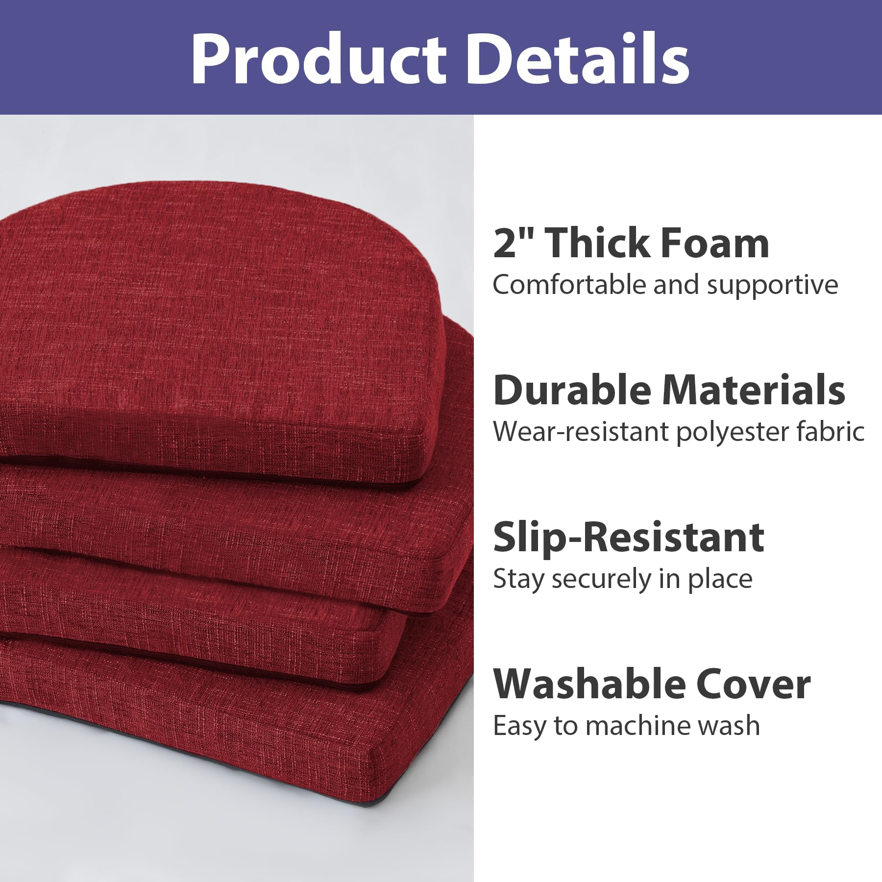 IPYNBAP sujeción antideslizante y cubierta removible – para sillas de comedor.