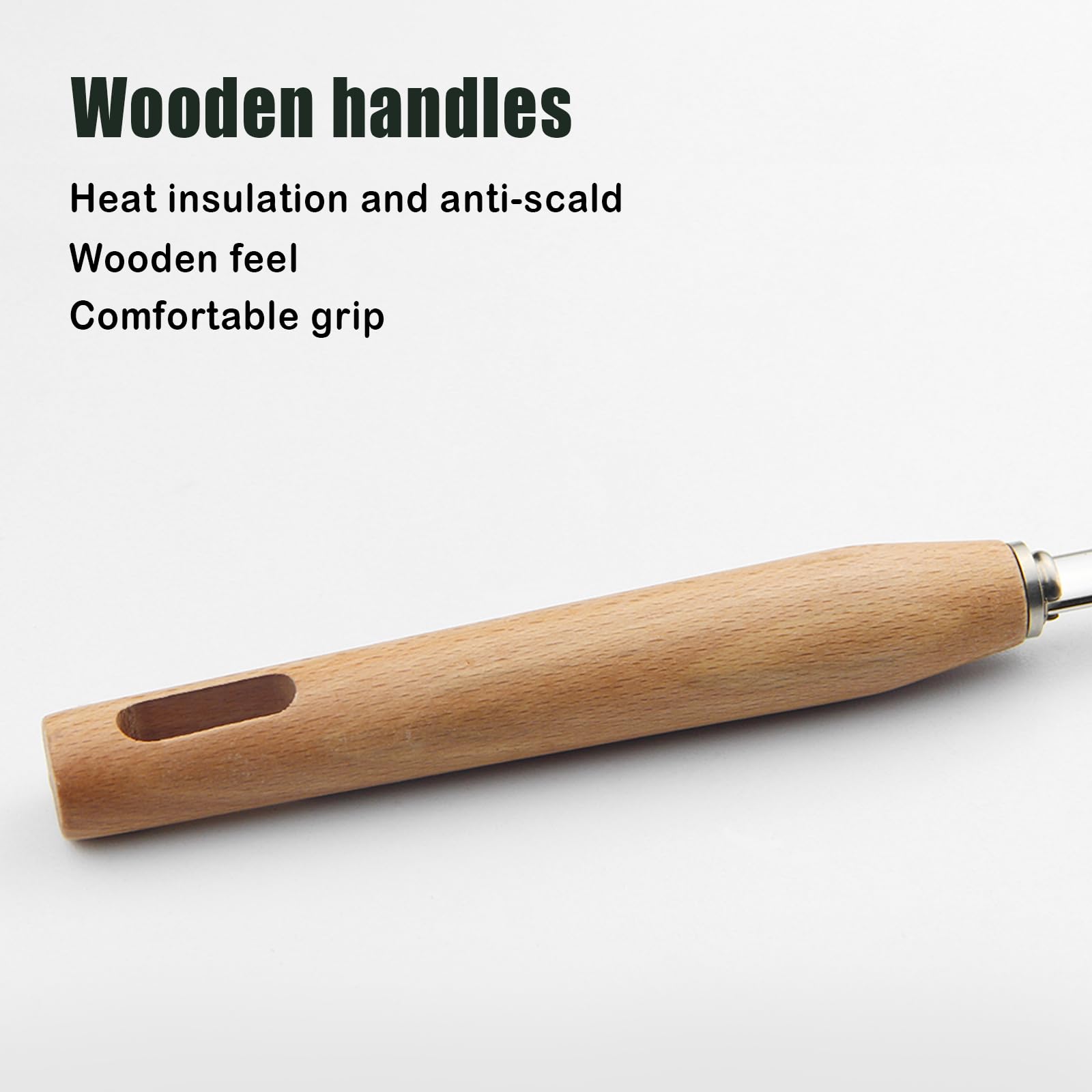 IQCWOOD colador araña para frituras, manejo seguro.