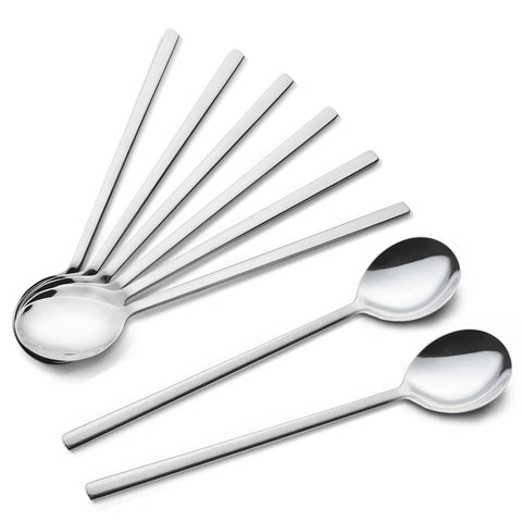 IQCWOOD cucharas de sopa coreana de 8 piezas para uso diario