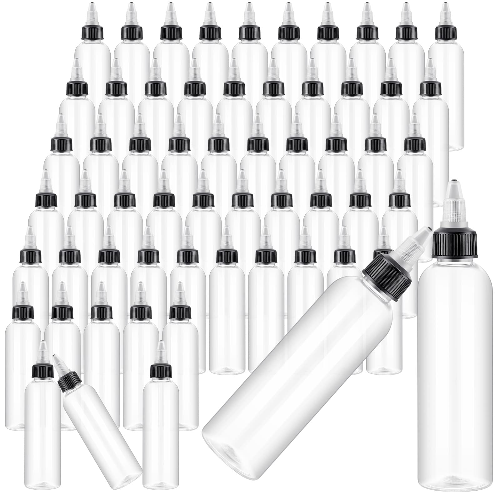 Irenare botellas de 120 ml con aplicación fácil y cuerpo transparente para ver el contenido.