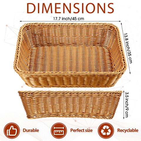 Conjunto de cestas Irenare para frutas, pan y aperitivos, duraderas y fáciles de limpiar.