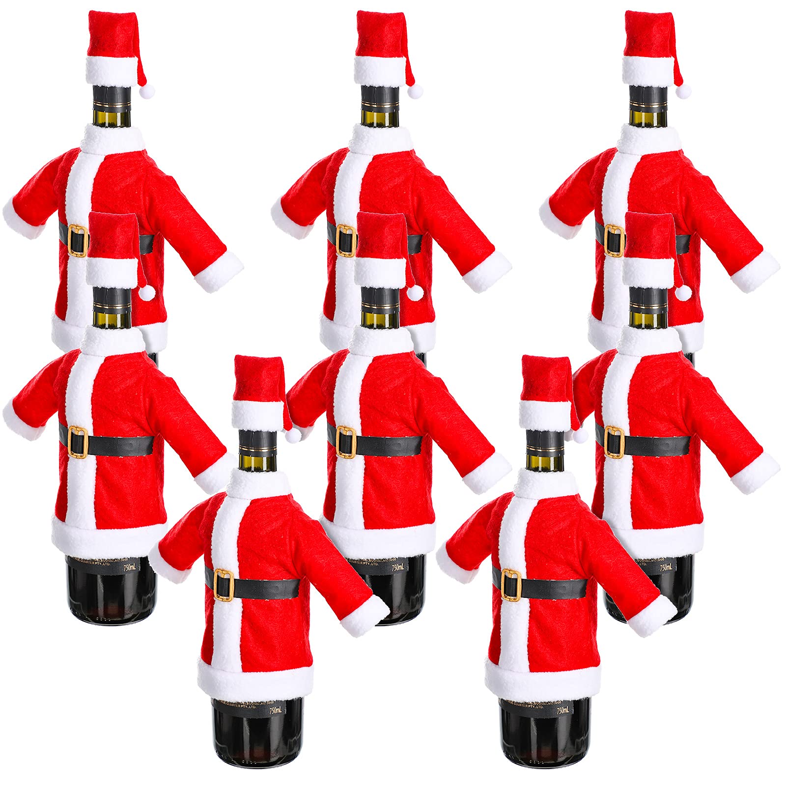 Irenare: cobertores para botella de vino con temática navideña, decoran y alegran la mesa.