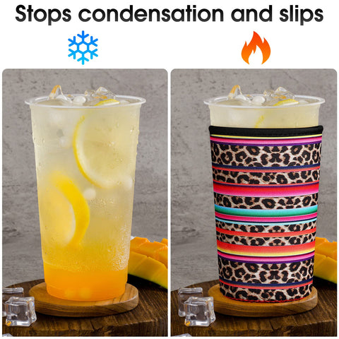 Irenare funda aislante 30-32 onzas, patrón cactus, ideal para bebidas frías o calientes