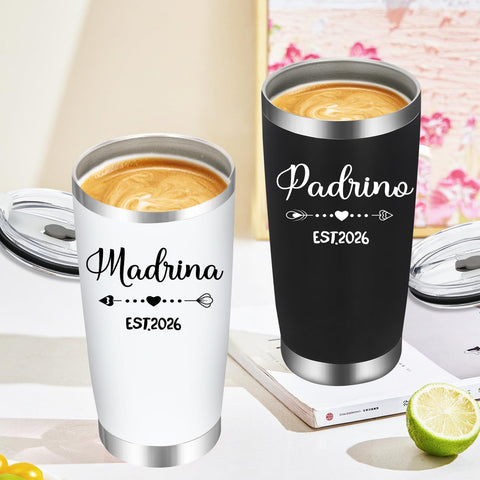 Iridesc taza aislada con diseño Est 2026, regalo significativo