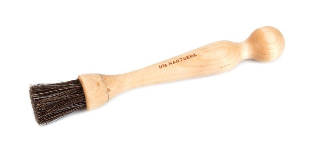 Cepillo Iris Hantverk para setas con madera de abedul y fibras de caballo, limpieza suave
