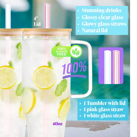 Iris Pur Luxe pajitas cristal turquesa para bebidas refrescantes con toque decorativo.