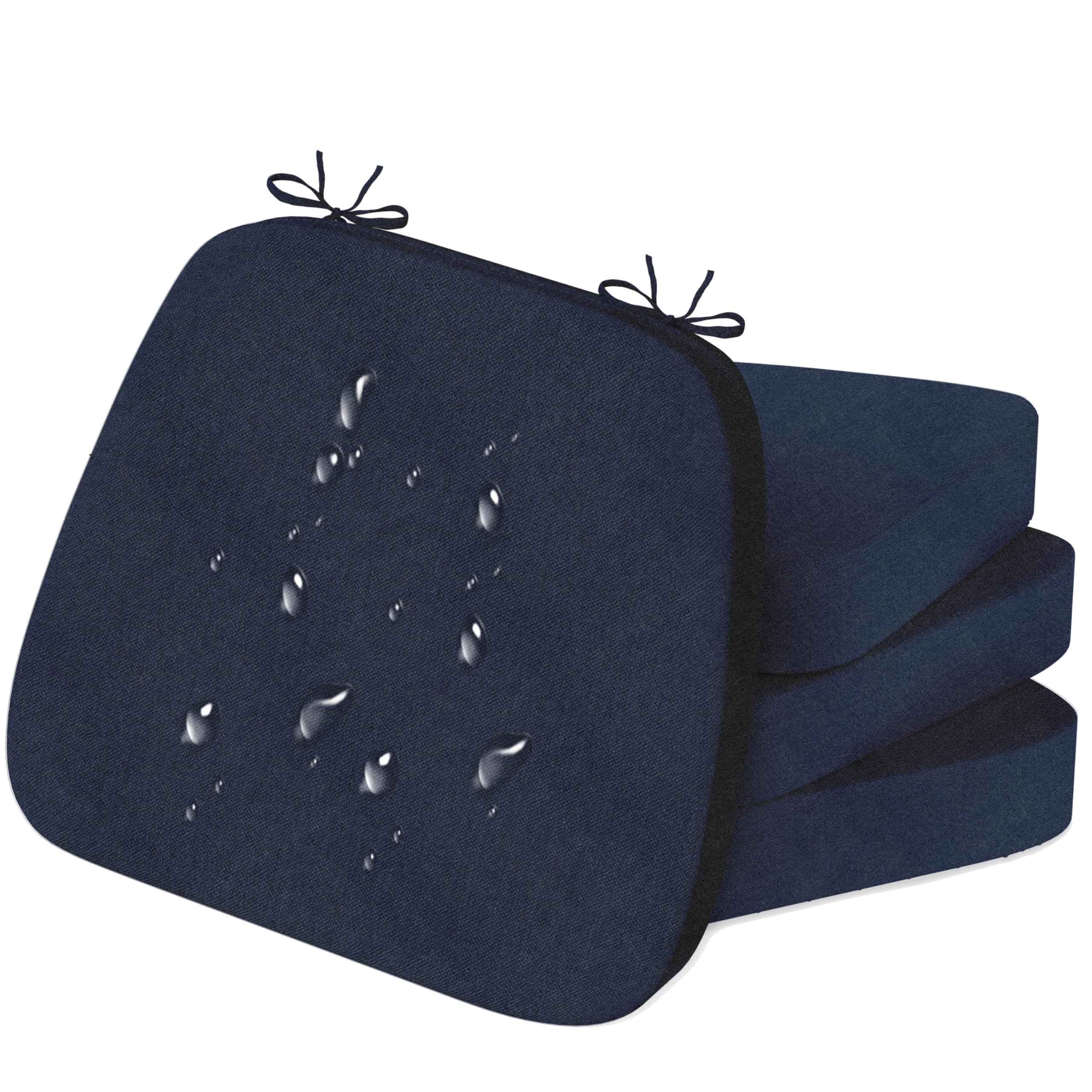 Iristykilin, almohadillas para sillas de comedor, juego de 4, borde suave y cómodo.