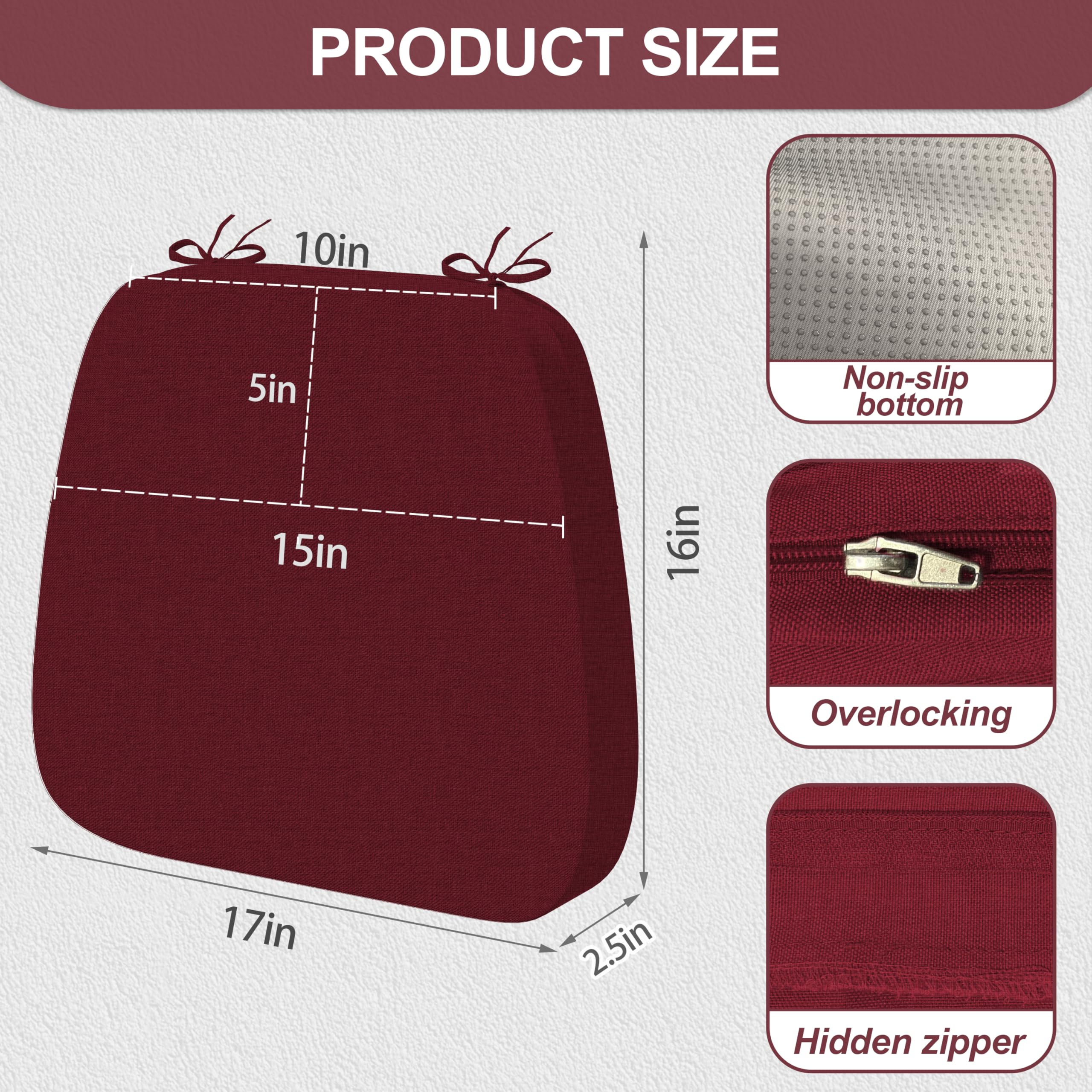 Cojín impermeable para sillas de comedor, fácil de limpiar.