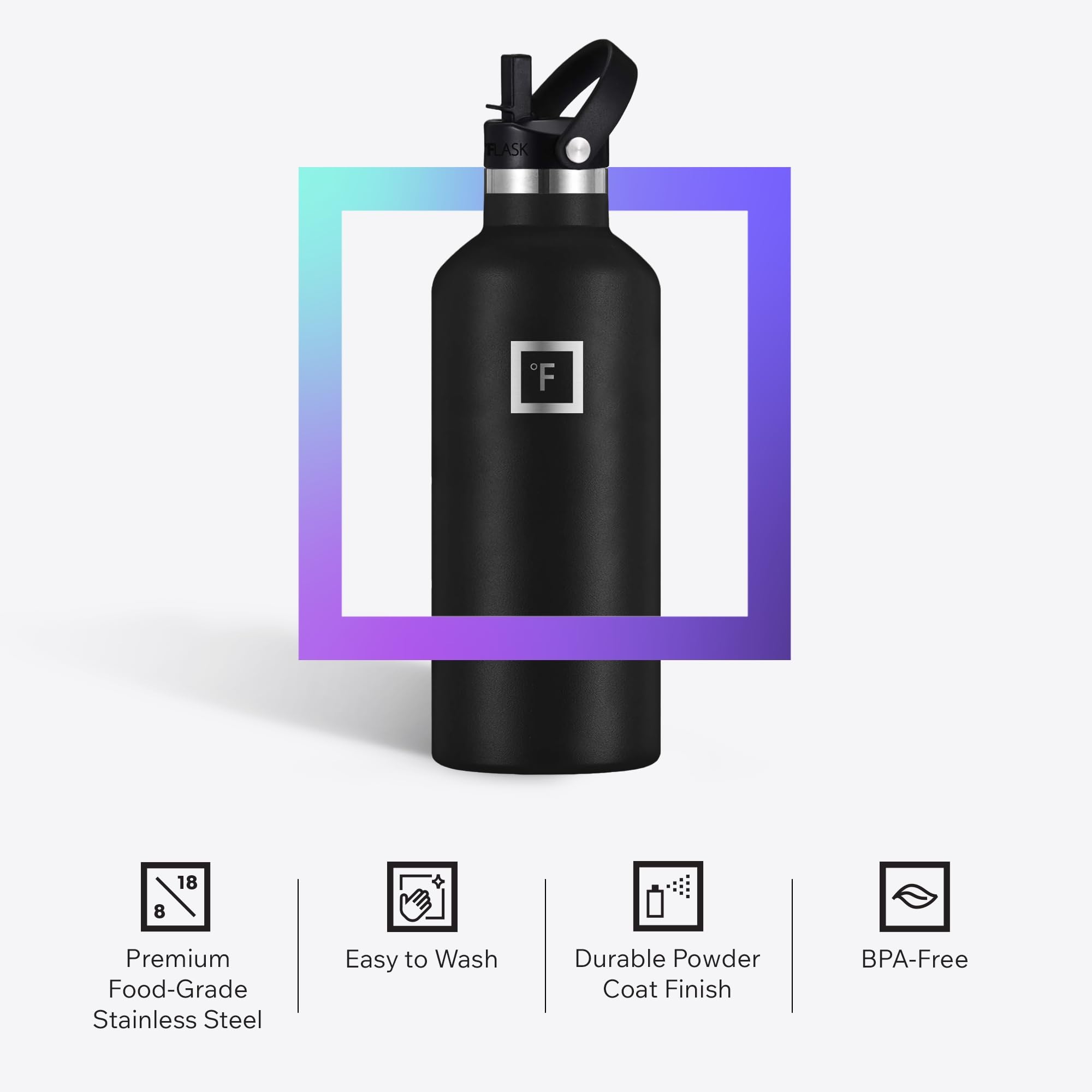 IRON °FLASK acero inoxidable 18/8 libre de BPA