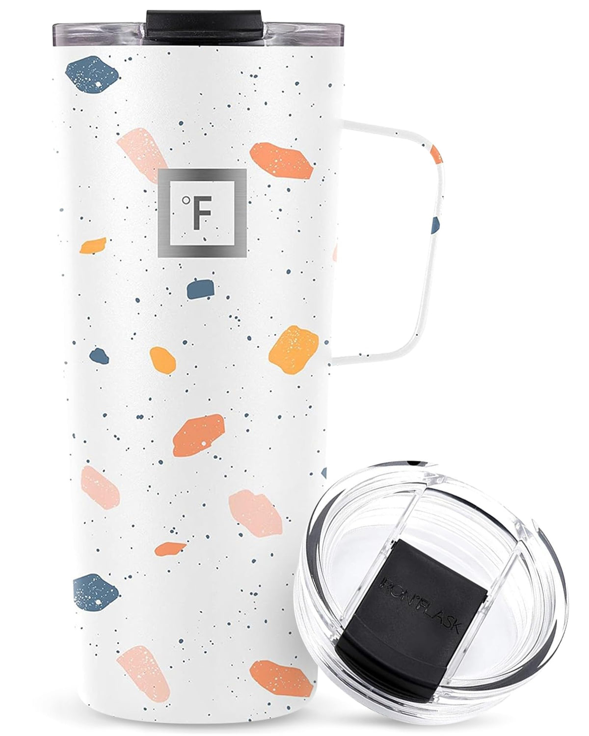 IRON °FLASK con agarre ergonómico para sorbos cómodos con una sola mano, ideal para uso diario.