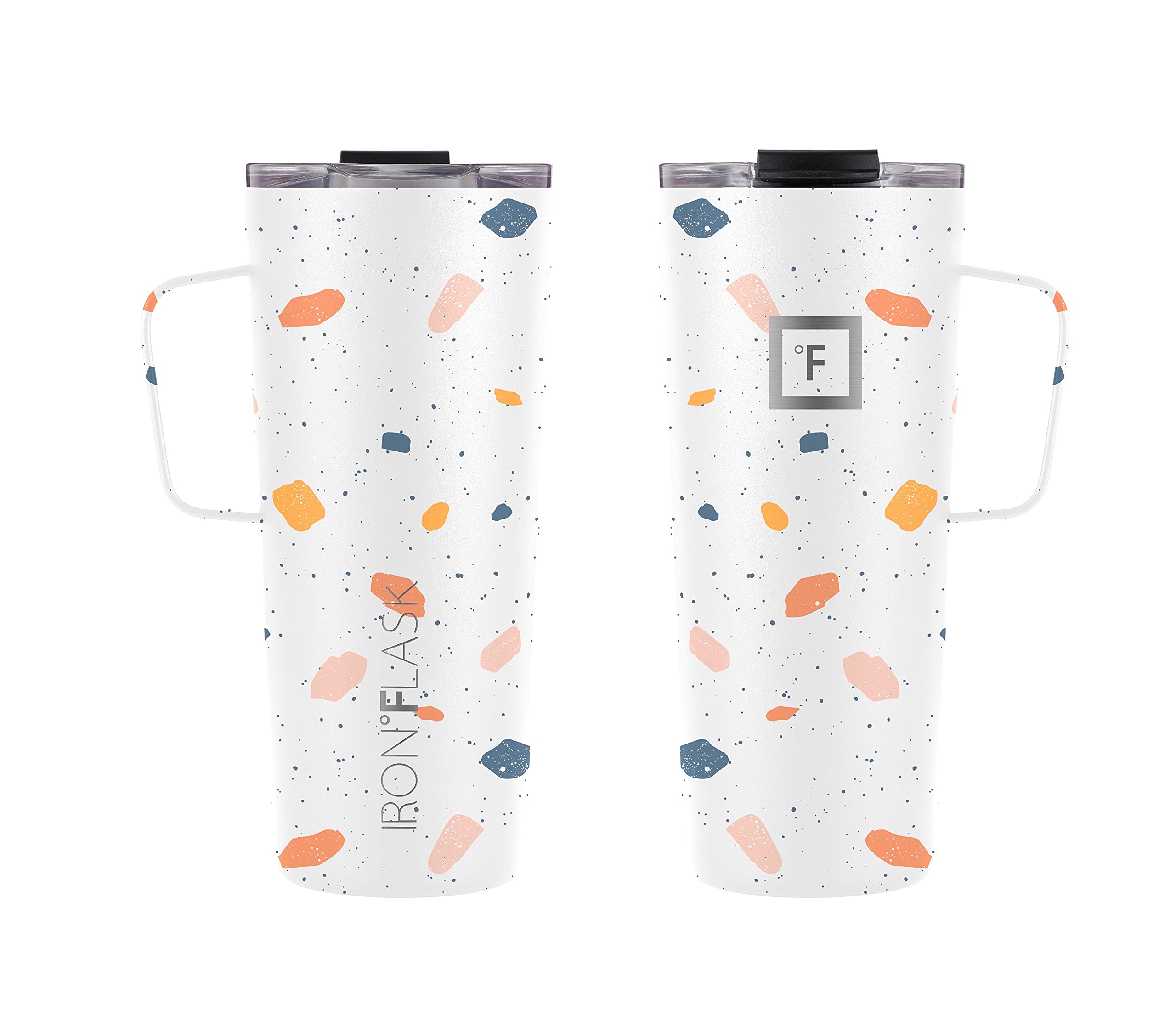 IRON °FLASK con aislamiento doble para mantener caliente o fría la bebida por horas.