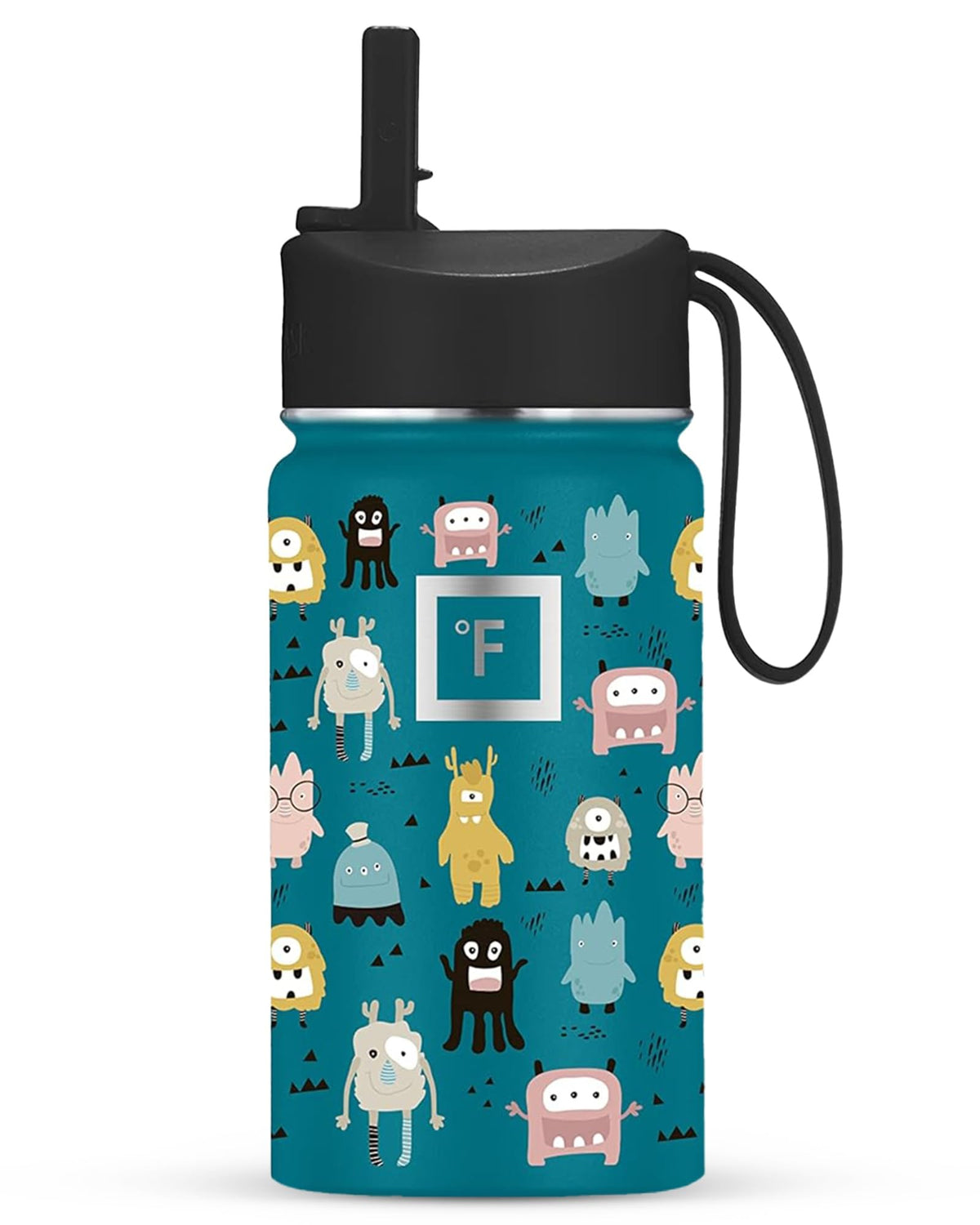 Botella IRON °FLASK para ninos con tapa pajilla, ideal para escuela y salidas