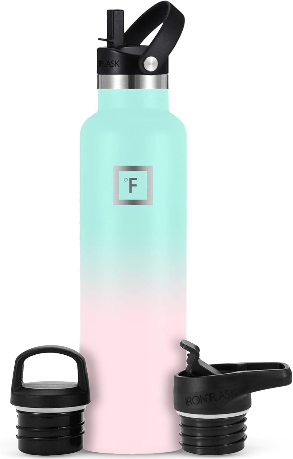 IRON °FLASK botella aislada de 24 oz para camping, color rosa burbuja