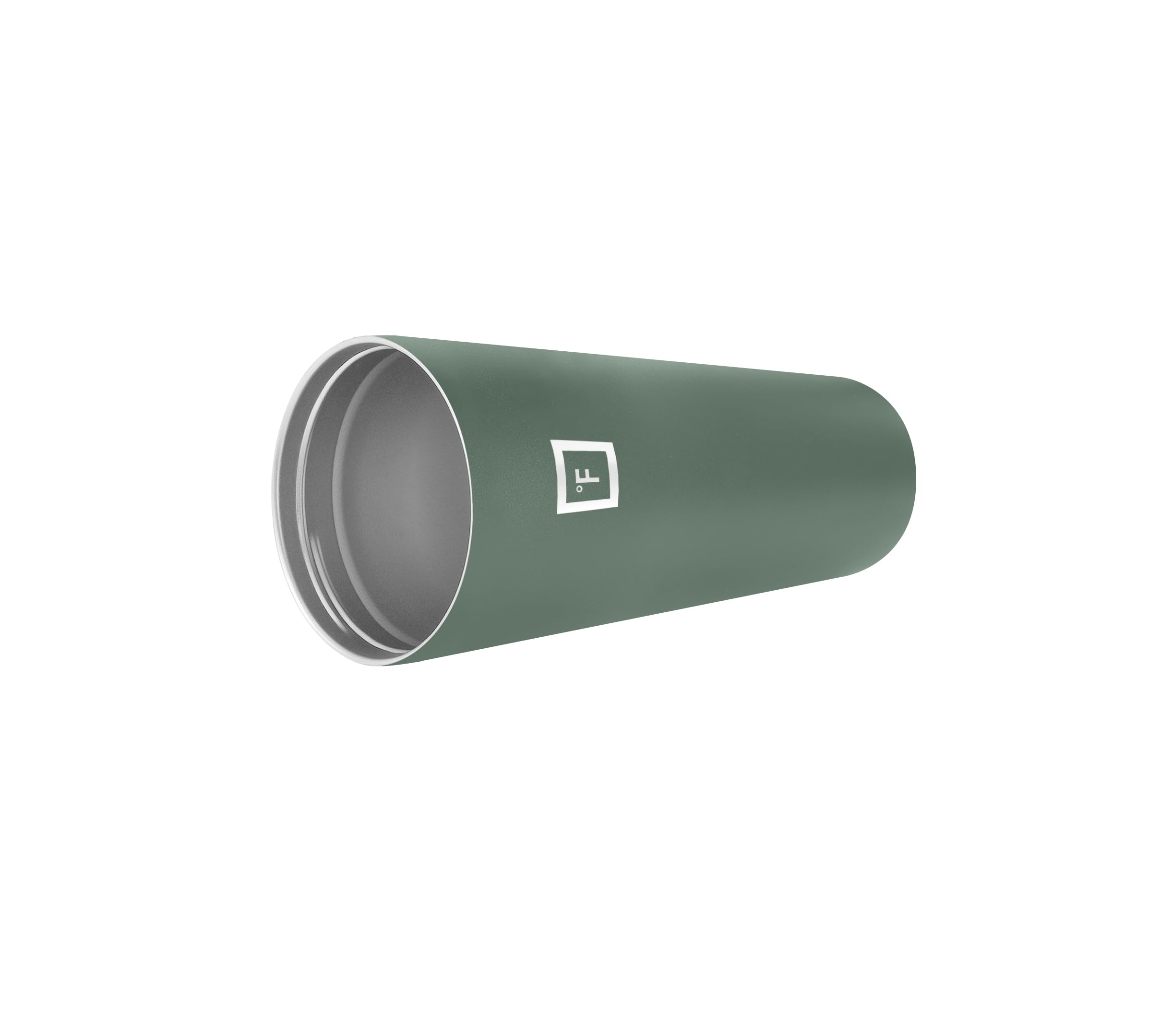 Iron °FLASK Clasico Tumbler Sage: base de goma antideslizante estable.